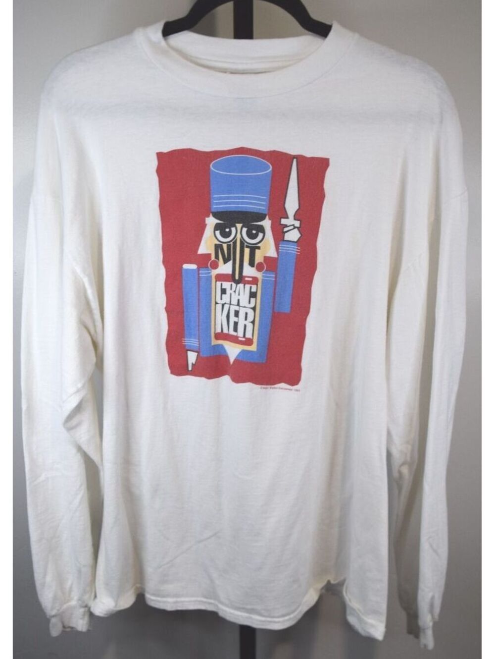 Vintage 1990s Nutcracker Ballet Graphic Long Sleeve T Shirt XL Hanes Beefy-T